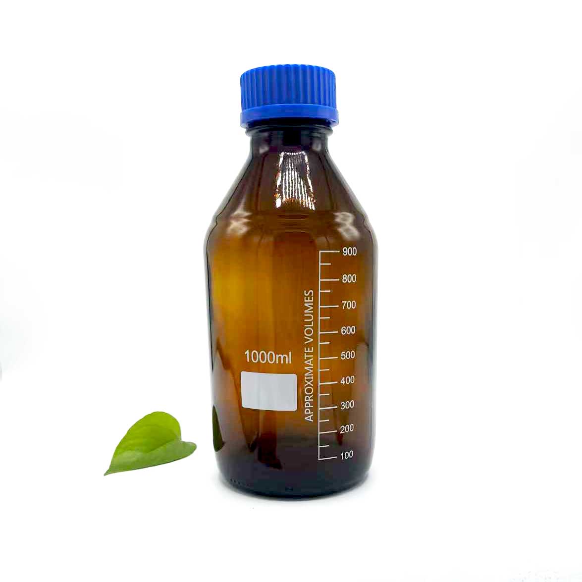 1000 ml кехлибарена стъклена бутилка за реагент
